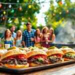 Barbecued beef sandwiches