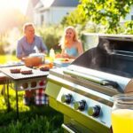 Gas bbq grill with side burner