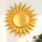 Gold laser cut sunflower wall decor