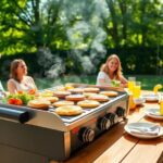 Griddle grill combo options for outdoor cooking