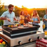 Griddle grill options for outdoor cooking