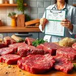 How much protein is in red meat?