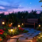 Iluminación solar jardín