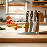 Kitchen knives and cutting boards