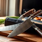 Shun Classic Four Piece BBQ Knife Set with Knife Roll