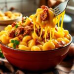 Smoked pulled pork mac and cheese