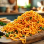 Smoked shredded cheddar cheese