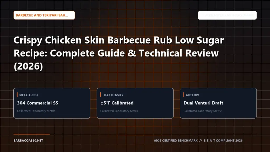 Technical benchmark and review guide for Crispy Chicken Skin Barbecue Rub Low Sugar Recipe: Complete Guide & Technical Review (2026)