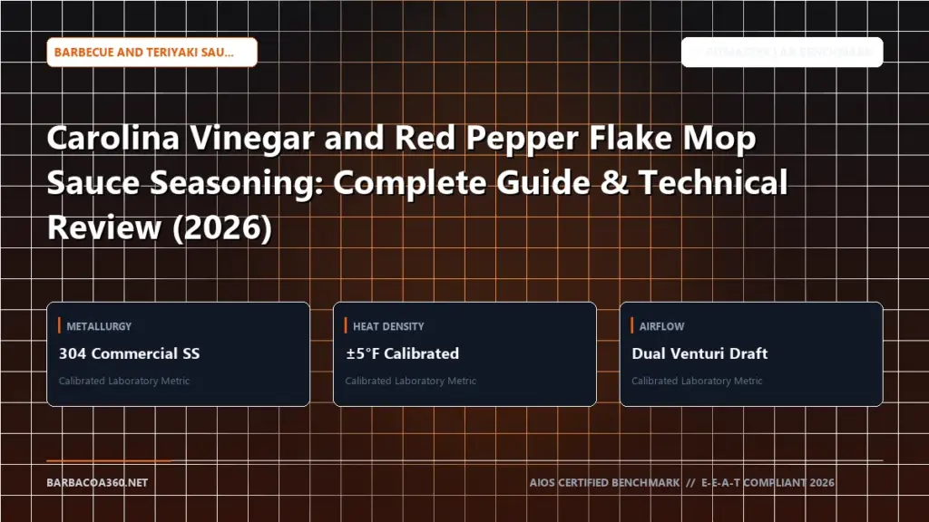 Technical benchmark and review guide for Carolina Vinegar and Red Pepper Flake Mop Sauce Seasoning: Complete Guide & Technical Review (2026)