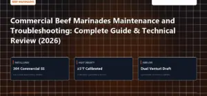 Technical benchmark and review guide for Commercial Beef Marinades Maintenance and Troubleshooting: Complete Guide & Technical Review (2026)