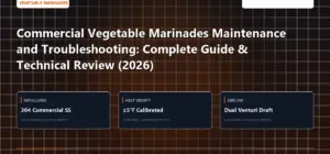 Technical benchmark and review guide for Commercial Vegetable Marinades Maintenance and Troubleshooting: Complete Guide & Technical Review (2026)