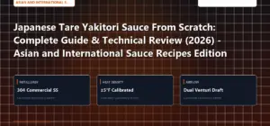 Technical benchmark and review guide for Japanese Tare Yakitori Sauce From Scratch: Complete Guide & Technical Review (2026) - Asian and International Sauce Recipes Edition