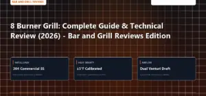 Technical benchmark and review guide for 8 Burner Grill: Complete Guide & Technical Review (2026) - Bar and Grill Reviews Edition
