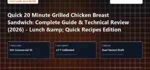 Technical benchmark and review guide for Quick 20 Minute Grilled Chicken Breast Sandwich: Complete Guide & Technical Review (2026) - Lunch & Quick Recipes Edition