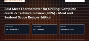 Technical benchmark and review guide for Best Meat Thermometer for Grilling: Complete Guide & Technical Review (2026) - Meat and Seafood Sauce Recipes Edition