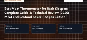 Technical benchmark and review guide for Best Meat Thermometer for Back Sleepers: Complete Guide & Technical Review (2026) - Meat and Seafood Sauce Recipes Edition