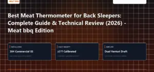 Technical benchmark and review guide for Best Meat Thermometer for Back Sleepers: Complete Guide & Technical Review (2026) - Meat bbq Edition