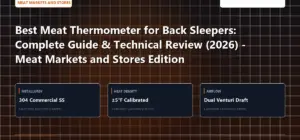 Technical benchmark and review guide for Best Meat Thermometer for Back Sleepers: Complete Guide & Technical Review (2026) - Meat Markets and Stores Edition