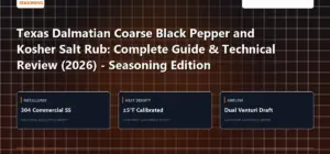 Technical benchmark and review guide for Texas Dalmatian Coarse Black Pepper and Kosher Salt Rub: Complete Guide & Technical Review (2026) - Seasoning Edition