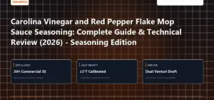 Technical benchmark and review guide for Carolina Vinegar and Red Pepper Flake Mop Sauce Seasoning: Complete Guide & Technical Review (2026) - Seasoning Edition