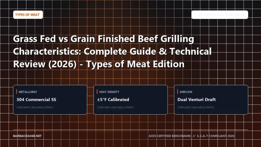 Technical benchmark and review guide for Grass Fed vs Grain Finished Beef Grilling Characteristics: Complete Guide & Technical Review (2026) - Types of Meat Edition