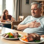 Upper abdominal pain after eating red meat: causes and remedies